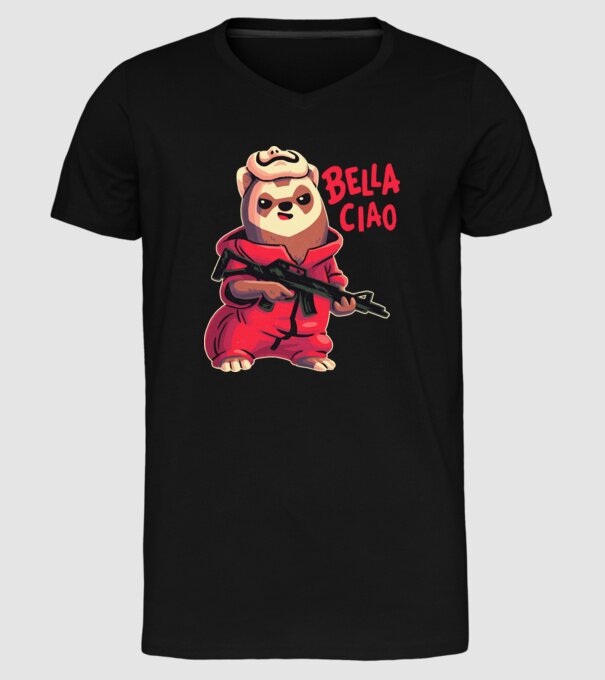 bella ciao rebel model negru pe tricou