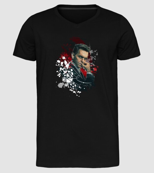 berlin poster model negru pe tricou