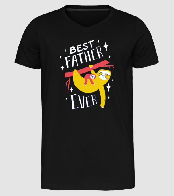 Best father model negru pe tricou