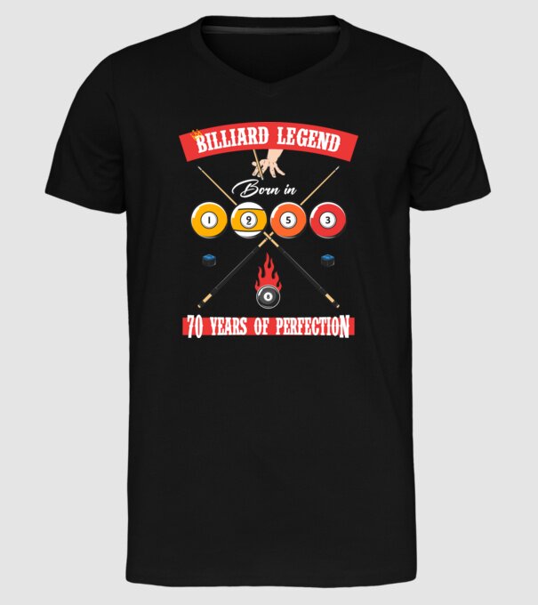 Billiard legend born in 1953 model negru pe tricou