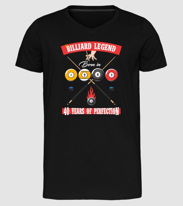 Billiard legend born in 1983 model negru pe tricou