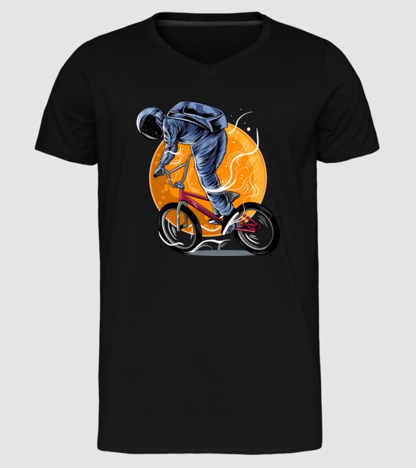 BMX space model negru pe tricou