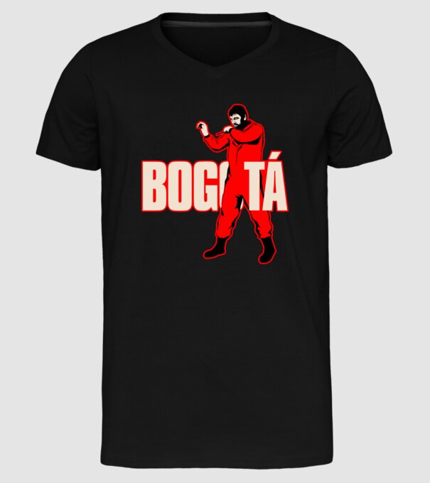 bogota la casa de papel model negru pe tricou
