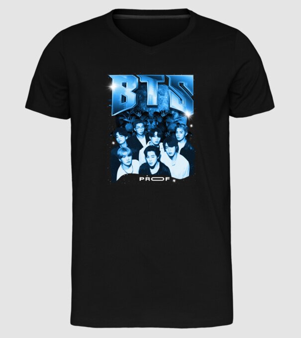 BTS model negru pe tricou