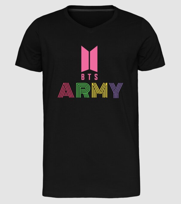 BTS ARMY model negru pe tricou