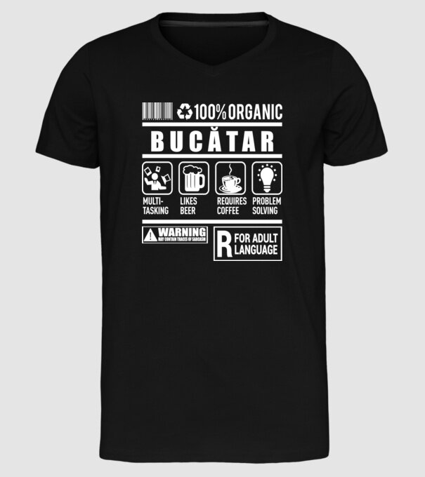 BUCĂTAR model negru pe tricou