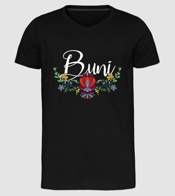 Buni model negru pe tricou