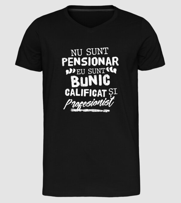 Bunicul profesionist model negru pe tricou