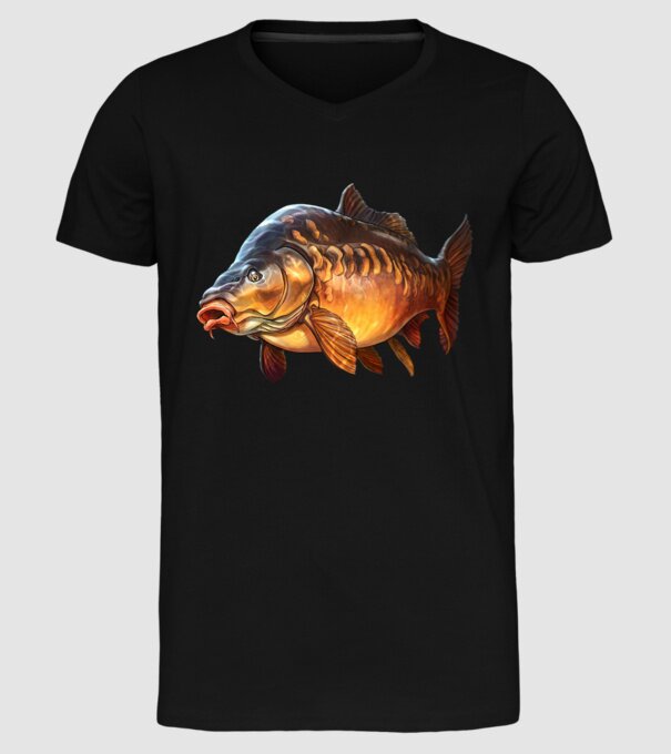 Carp model negru pe tricou