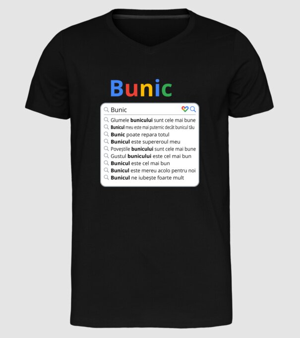 căutare Google Bunic model negru pe tricou