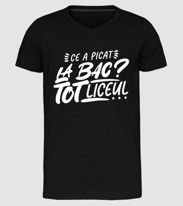 Ce a picat la bac model negru pe tricou