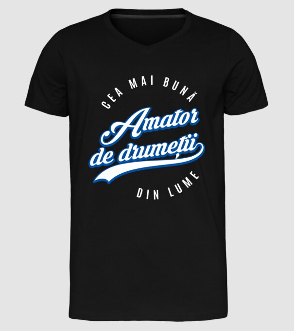 Cea mai bună amator de drumeții din lume model negru pe tricou