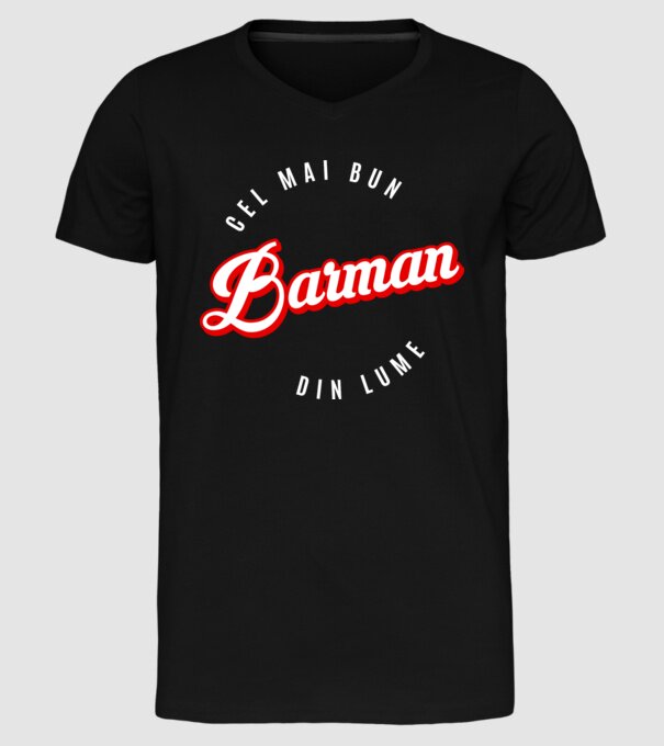 Cel mai bun BARMAN din lume model negru pe tricou
