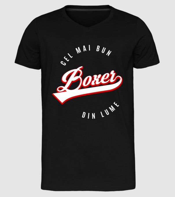 Cel mai bun boxer din lume model negru pe tricou