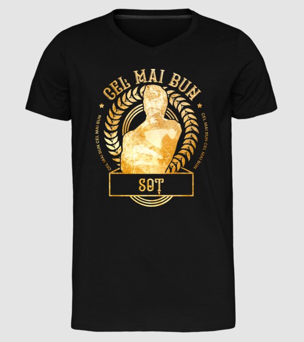 cel mai bun soț model negru pe tricou