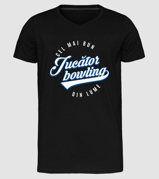 cel mai bun jucător bowling din lume model negru pe tricou