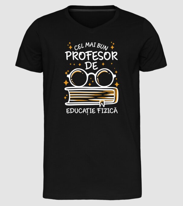 Cel mai bun profesor educație fizică D2782032 model negru pe tricou