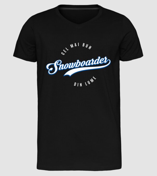 cel mai bun snowboarder din lume model negru pe tricou