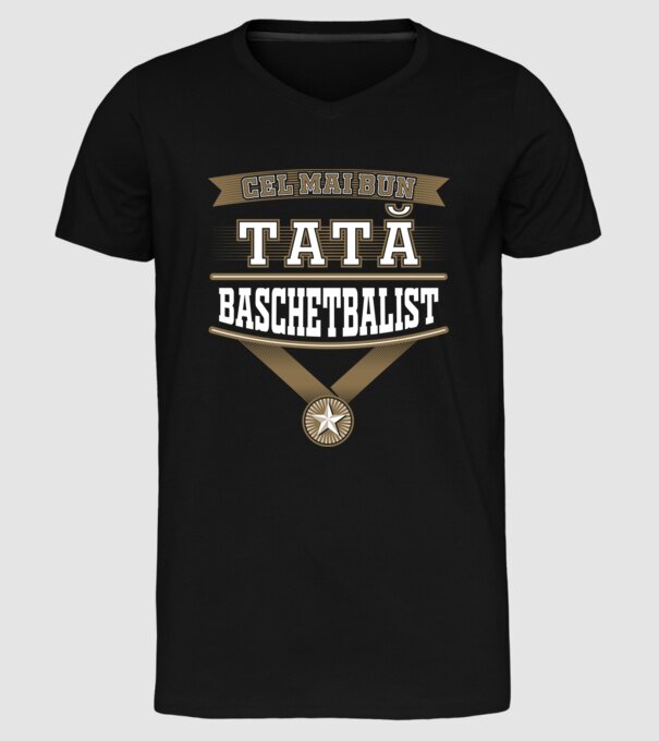 Cel mai bun tată baschetbalist model negru pe tricou