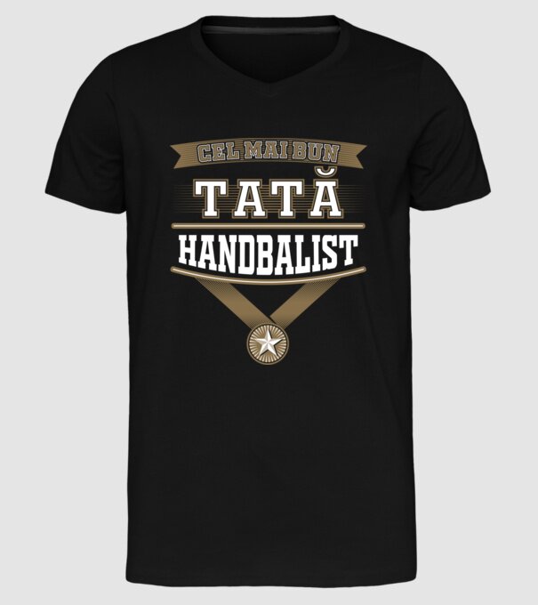 Cel mai bun tată handbalist model negru pe tricou