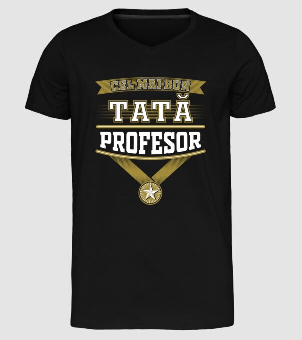 Cel mai bun tată profesor model negru pe tricou