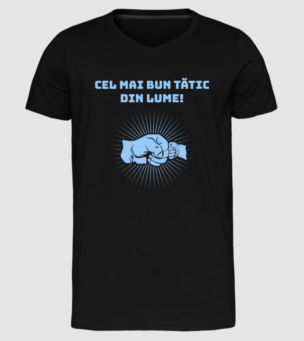cel mai bun Tătic din lume model negru pe tricou