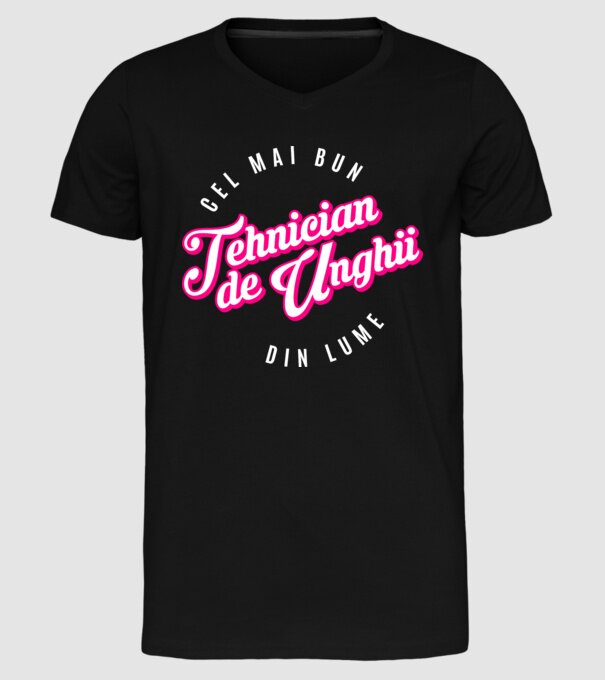 Cel mai bun tehnician de unghii din lume model negru pe tricou