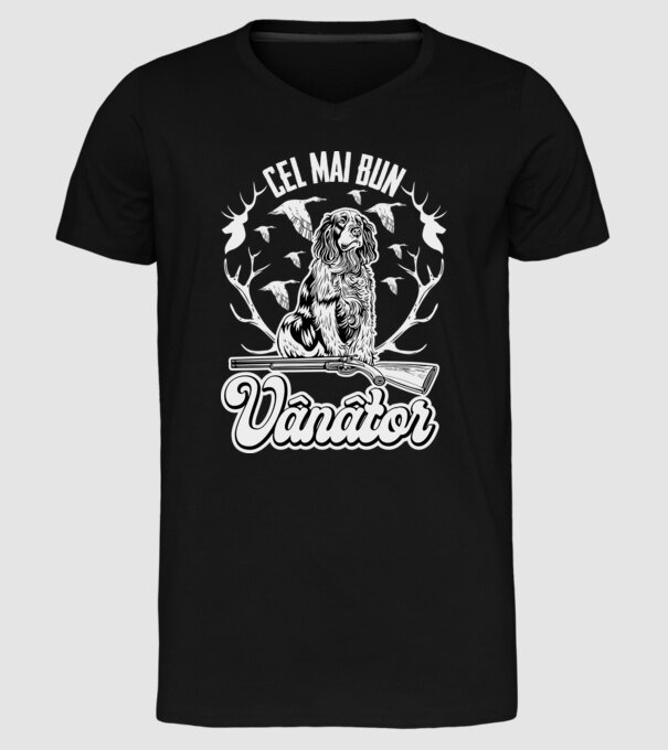 Cel mai bun vânător model negru pe tricou