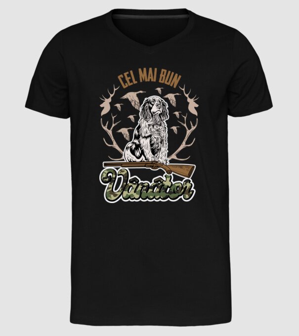 Cel mai bun vânător model negru pe tricou