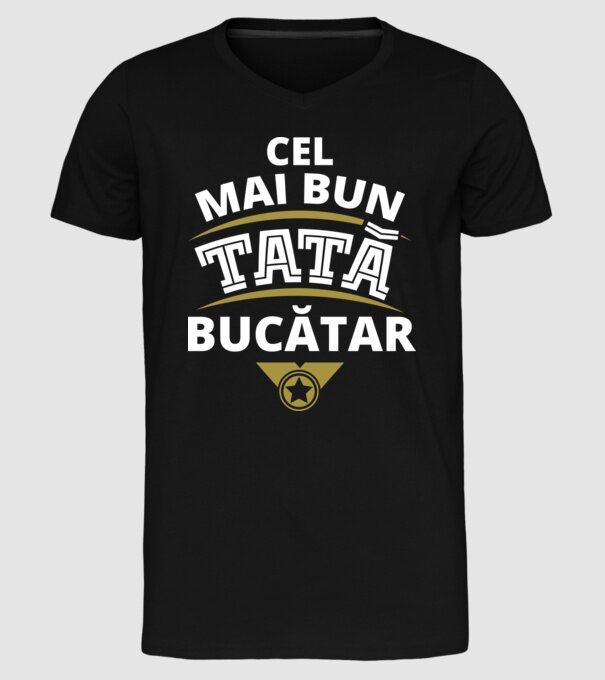 Cel mai bun tată bucătar model negru pe tricou