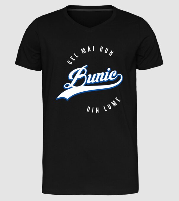 cel mai bun bunic din lume model negru pe tricou