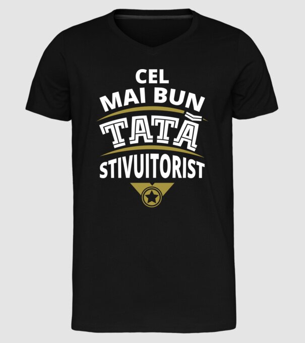 Cel mai bun tată stivuitorist model negru pe tricou