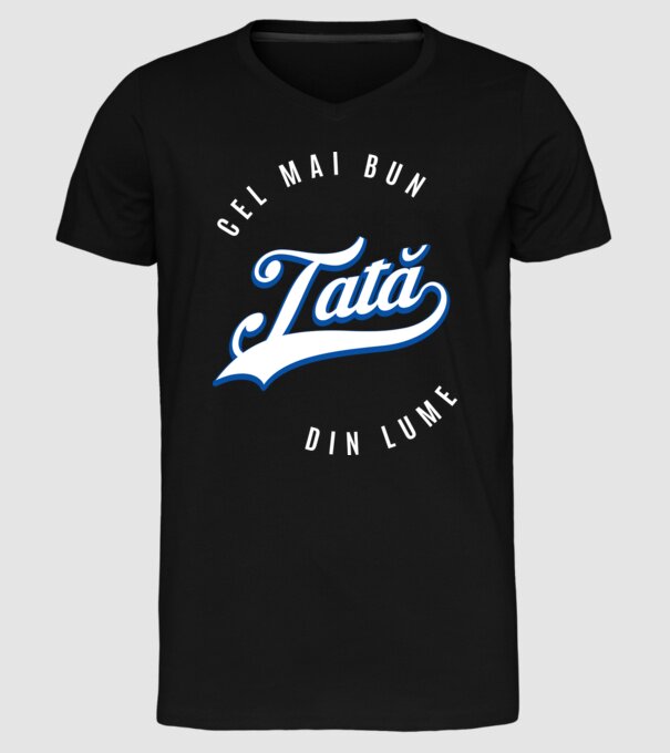 Cel mai bun TATĂ din lume model negru pe tricou