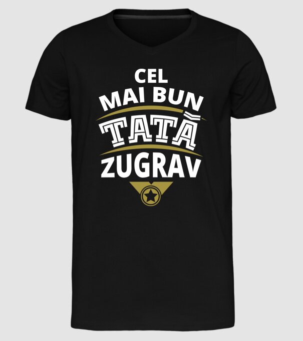 Cel mai bun tată zugrav model negru pe tricou