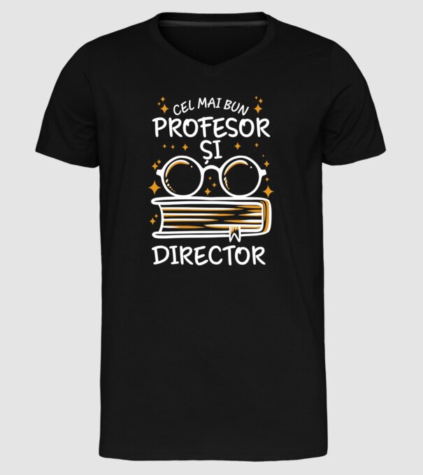Cel mai profesor director model negru pe tricou