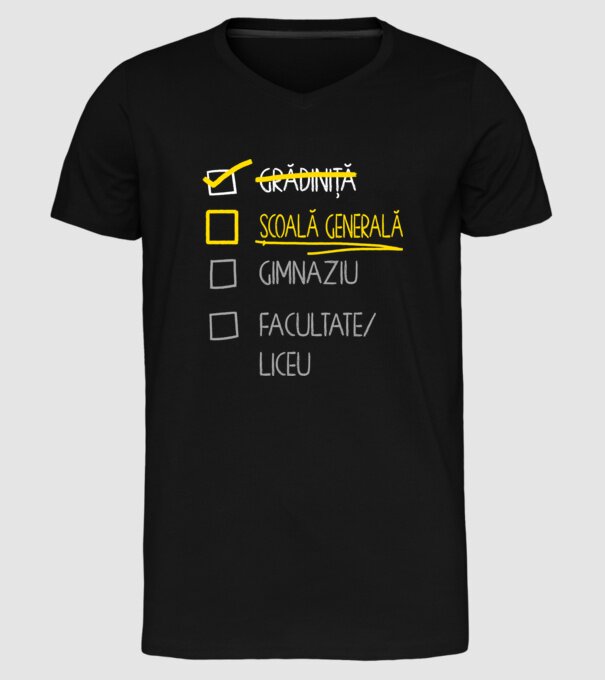 Cheklist educație - grădiniță negru model negru pe tricou