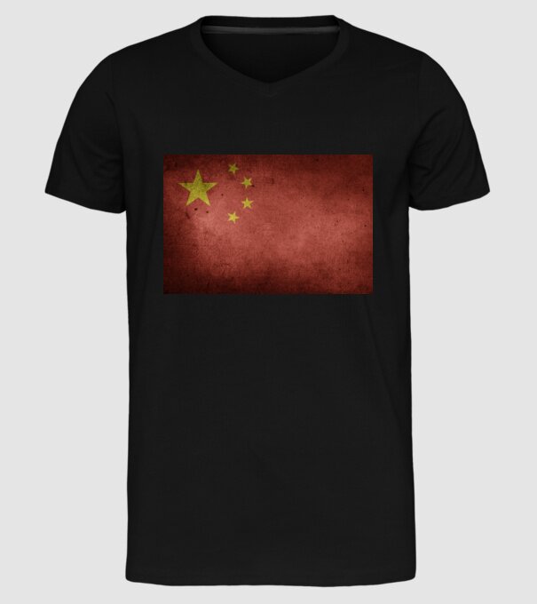 CHINA model negru pe tricou
