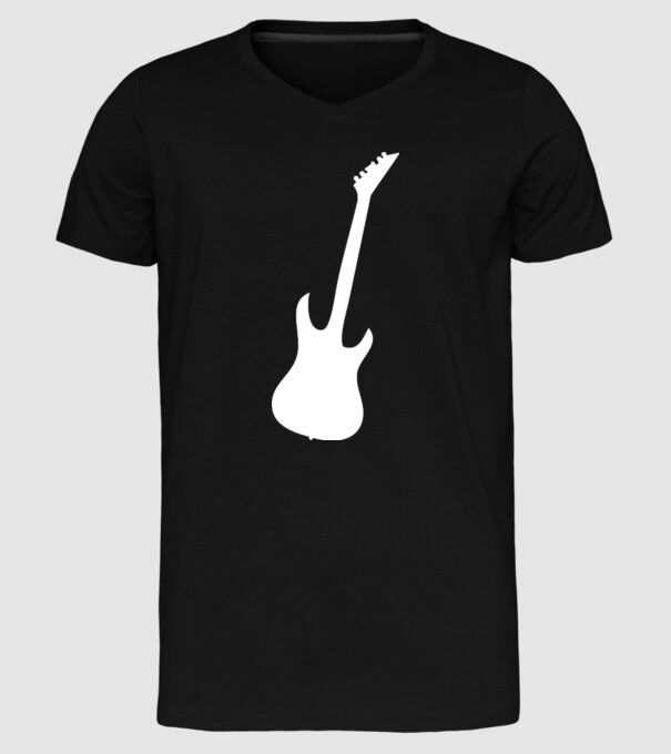 chitară model negru pe tricou