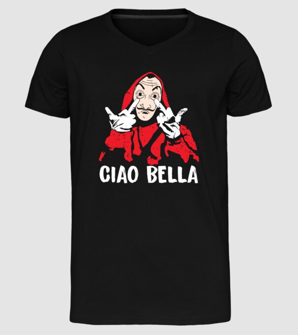 ciao bella dali model negru pe tricou