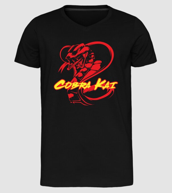 cobra kai simple model negru pe tricou