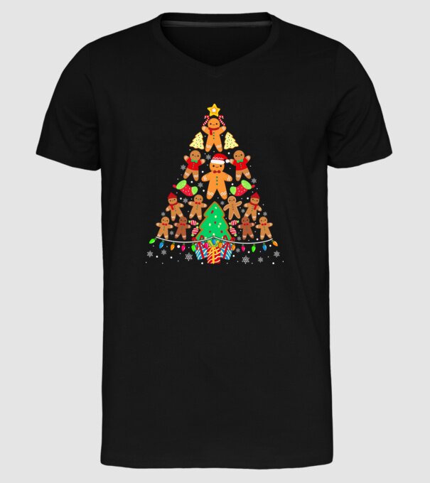 Cookie christmas tree model negru pe tricou