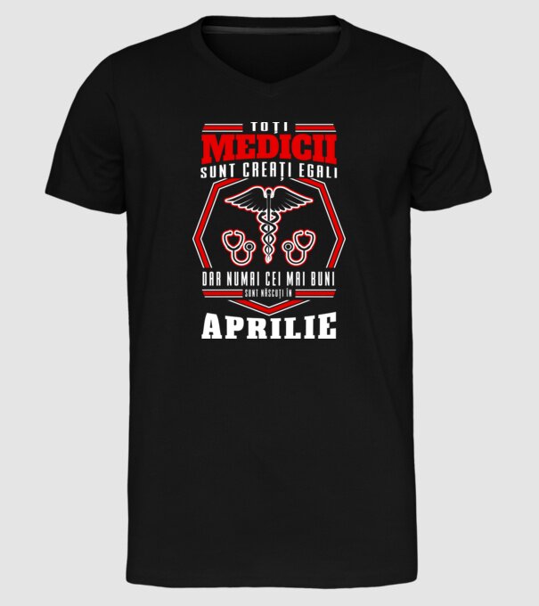 Toți Medicii sunt Creati egali aprilie model negru pe tricou