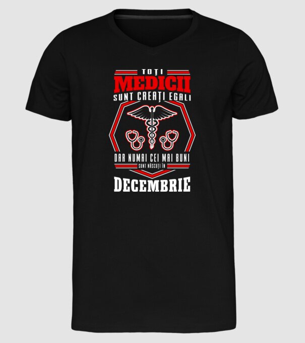 Toți Medicii sunt Creati egali decembrie model negru pe tricou
