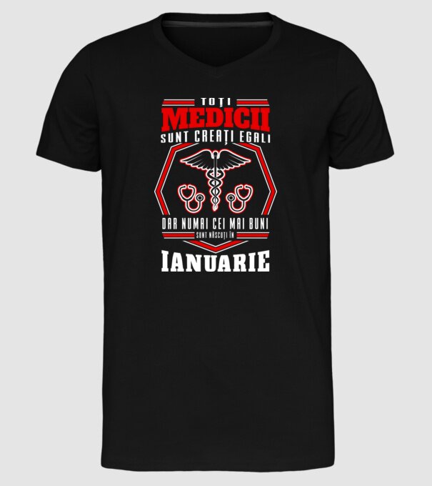 Toți Medicii sunt Creati egali ianuarie model negru pe tricou