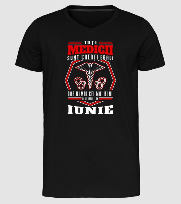 Toți Medicii sunt Creati egali iunie model negru pe tricou