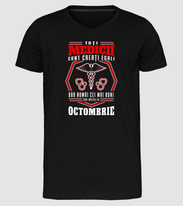 Toți Medicii sunt Creati egali octombrie model negru pe tricou