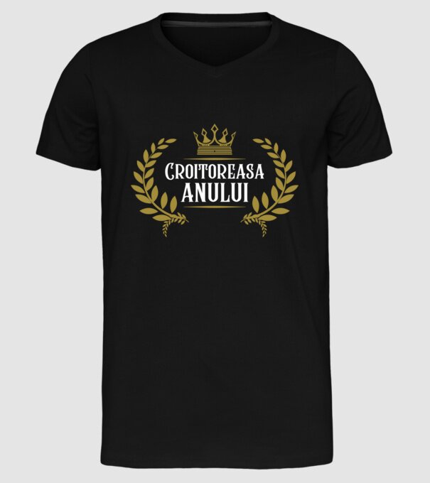 Croitoreasa anului model negru pe tricou