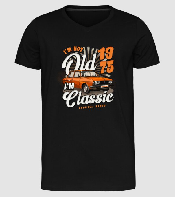 DACIA 1975 model negru pe tricou