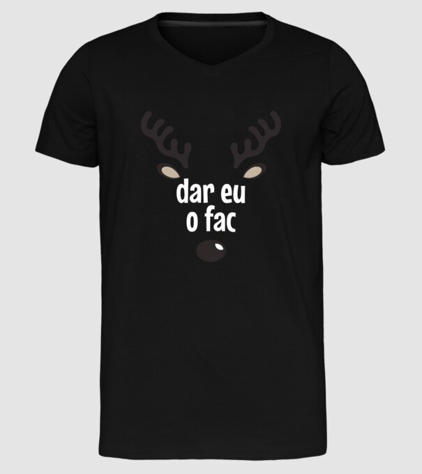 Dar eu o fac crăciun chiar căprioară Negru model negru pe tricou