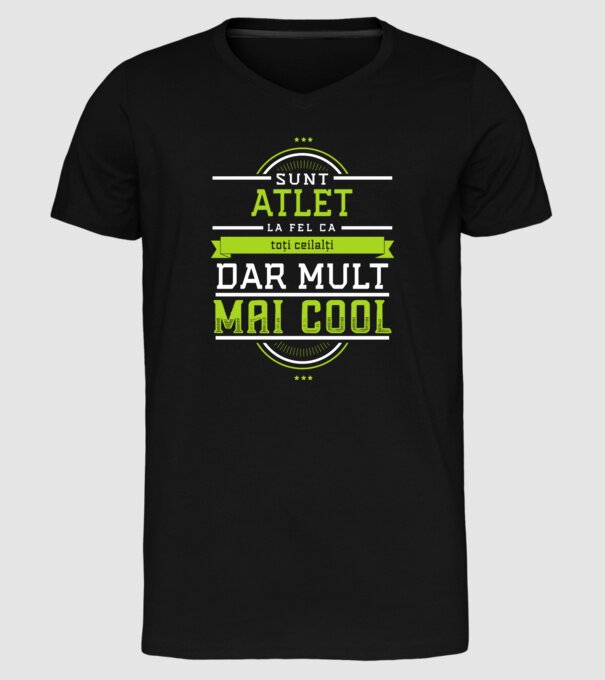sunt atlet, la fel ca toți ceilalți, dar mult mai cool model negru pe tricou